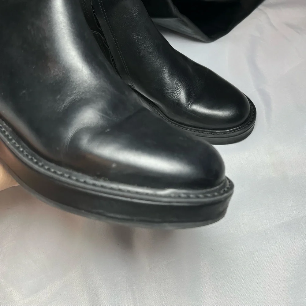 Dolce Vita Ember Black Leather Over-the-Knee Boots Size 6.5